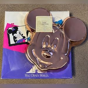 Copper Mickey Mouse Cake/Jello Mold, Vintage Disney, late 80’s, NWT,never used.
